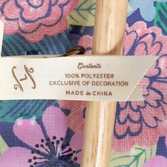 Matilda Jane Womens Floral Tunic Top Green Small Lace Detail Long Sleeve V Neck - Picture 6 of 6